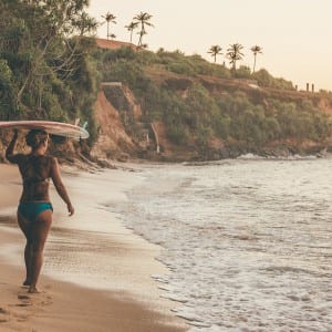 Surfing scene in Sri Lanka. Photo by Mitchell R Fong